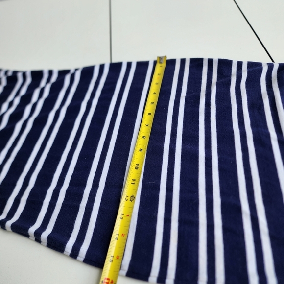 Guess Navy Blue Black Striped Stretch Womens Bodycon Dress Open Back Sz S - Picture 7 of 12